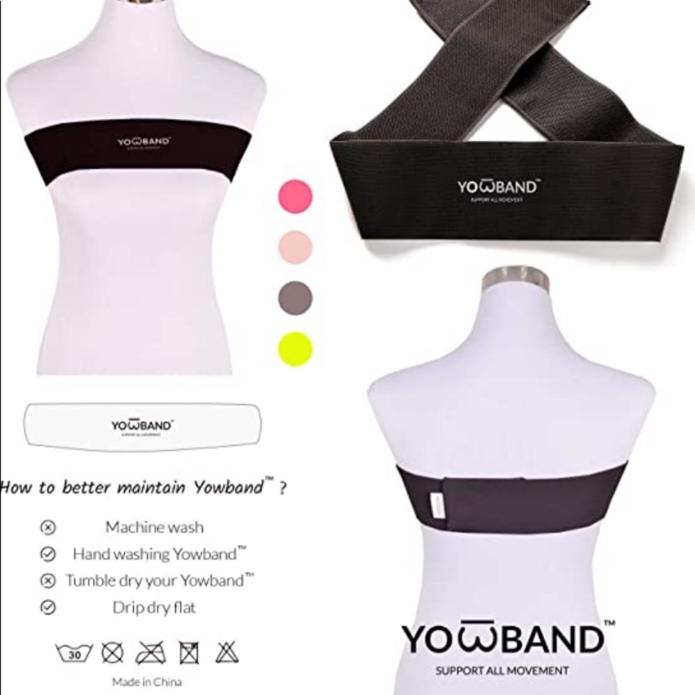 Yow band breast support band for sports in Yellow